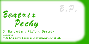 beatrix pechy business card